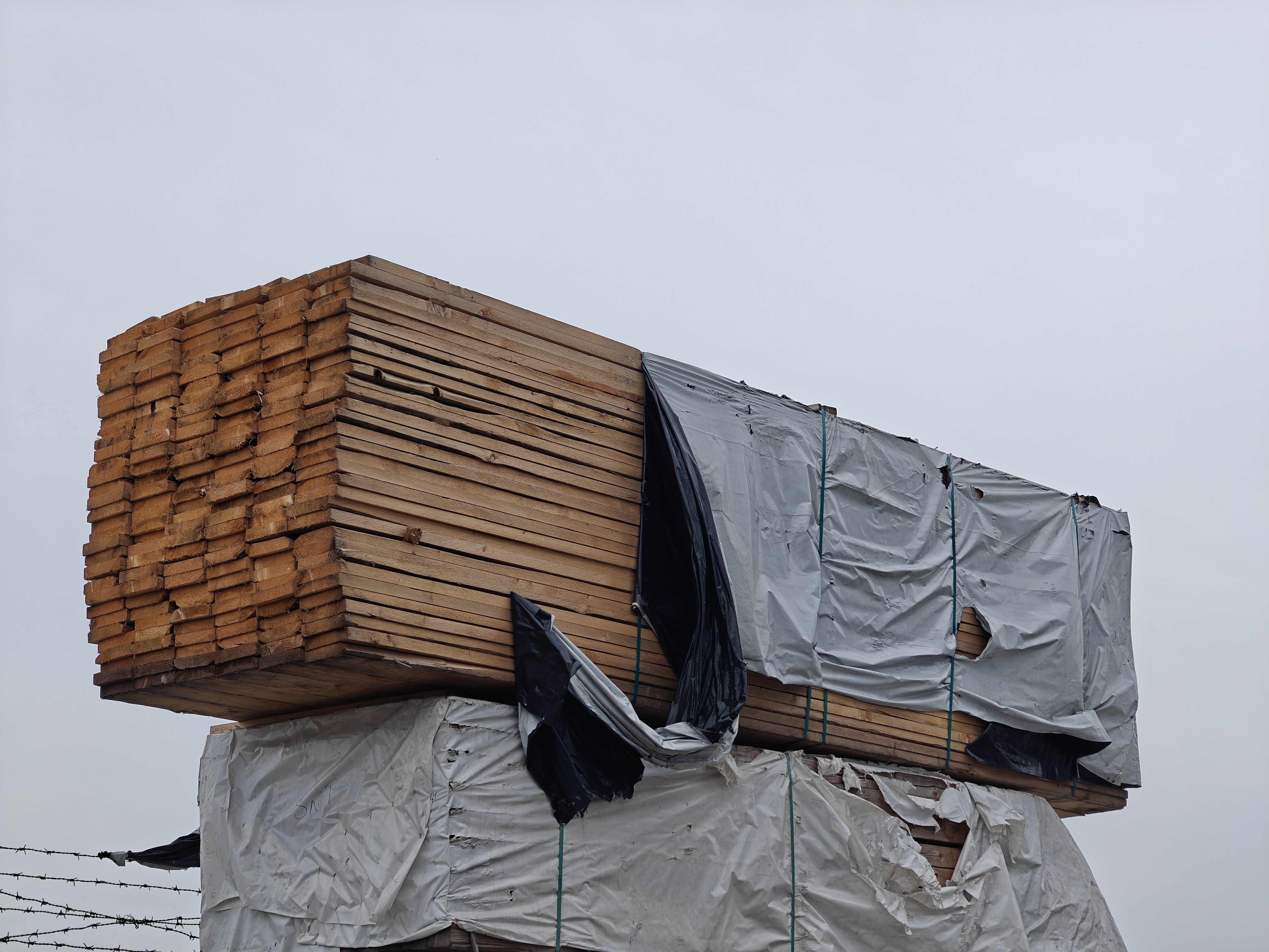 Stack of finished pallets